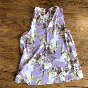 Floral sleeveless blouse